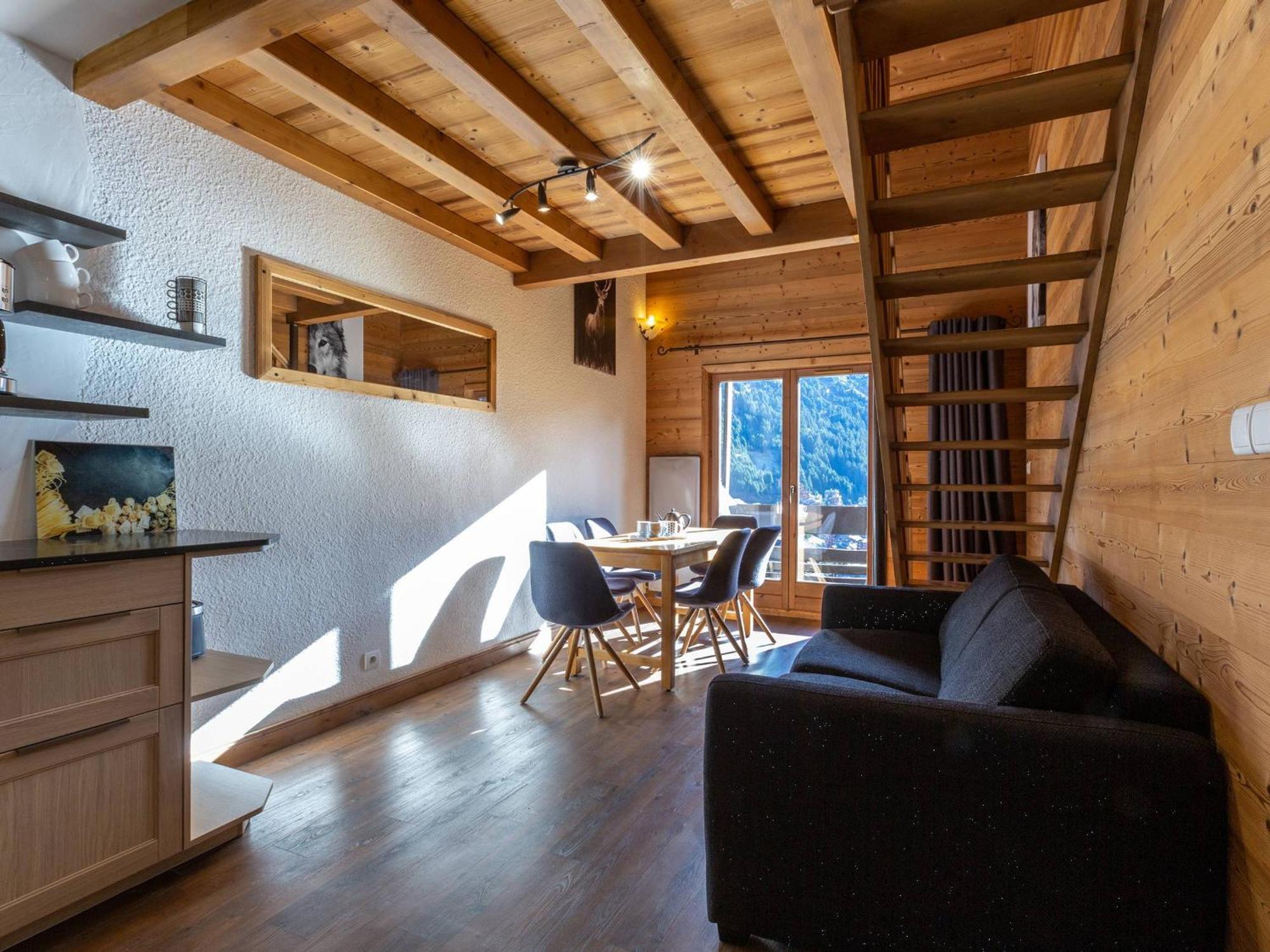 Charmant Duplex 8 Pers. Skis Aux Pieds A Meribel Mottaret, Balcon, Cuisine Equipee, Animaux Admis - Fr-1-355-141 Apartman Kültér fotó